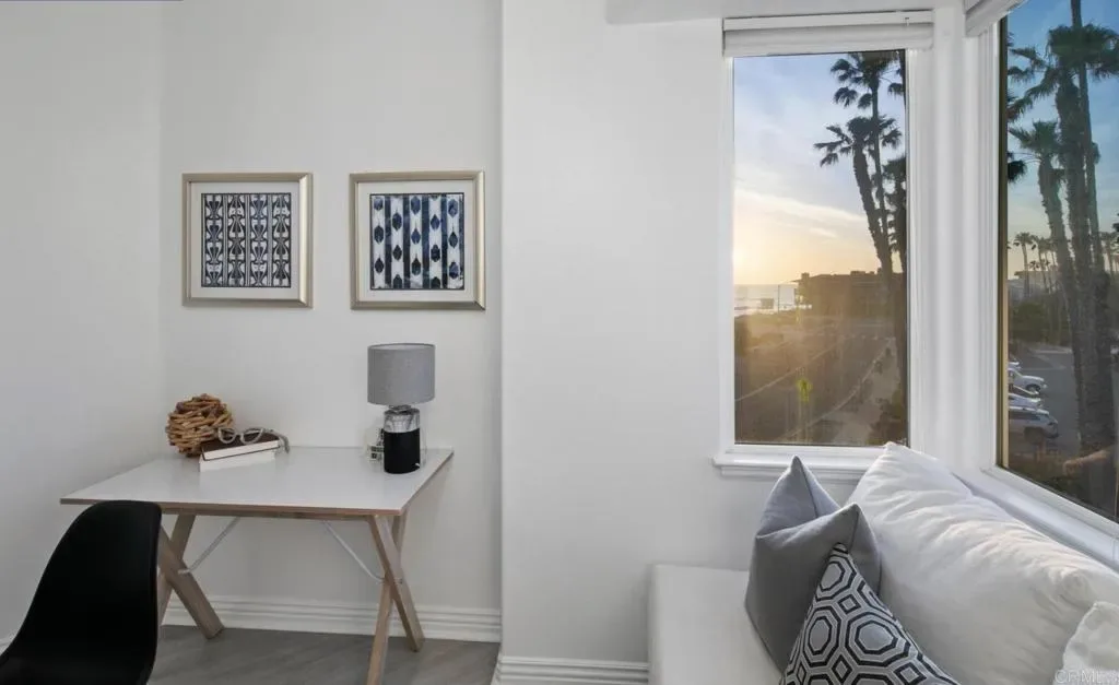 Desk nook and reading chair by the window