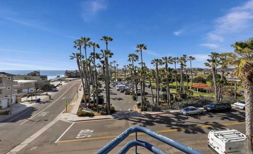 Aerial look south along South Pacific Street and the shoreline