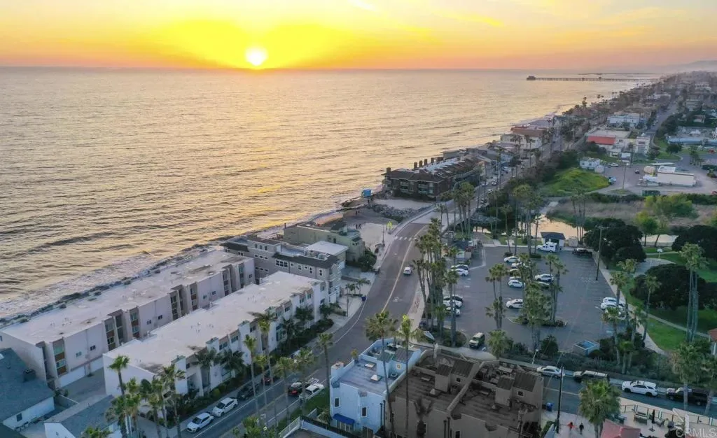 Sunset over the Pacific from above the rooftop